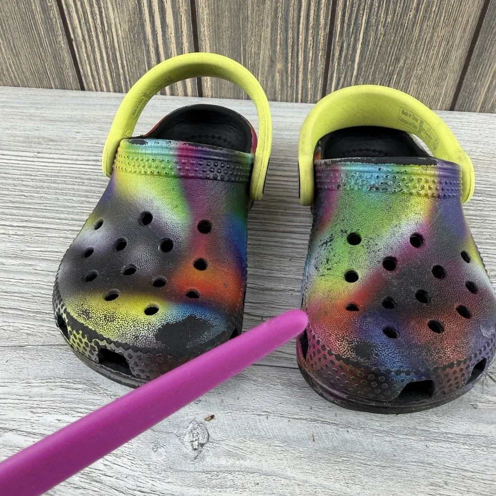 Crocs Classic Solarized Multicolor Toddler Clog Size C 6 Tie Dye